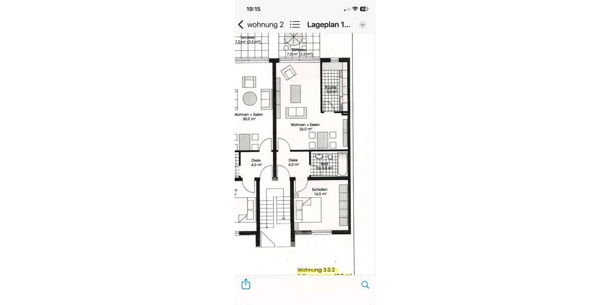 Erdgeschoßwohnung Mainz Mombach - 2 Zimmer, 56 m&sup2;, 270.000&euro; | Angebot:27263398