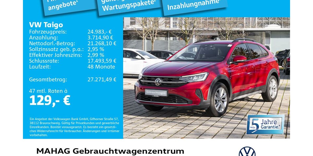 VW Taigo 9.771 km 24.484 &euro; München 80935
