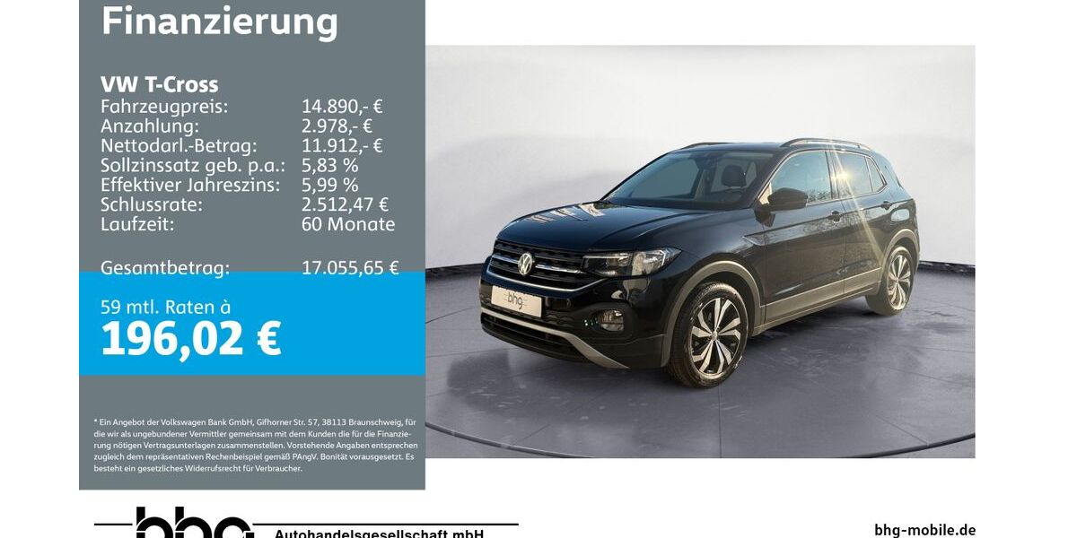 VW T-Cross 84.280 km 14.890 &euro; Mössingen 72116