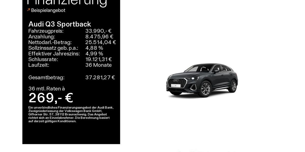 Audi Q3 42.245 km 33.990 &euro; Schweinfurt 97424