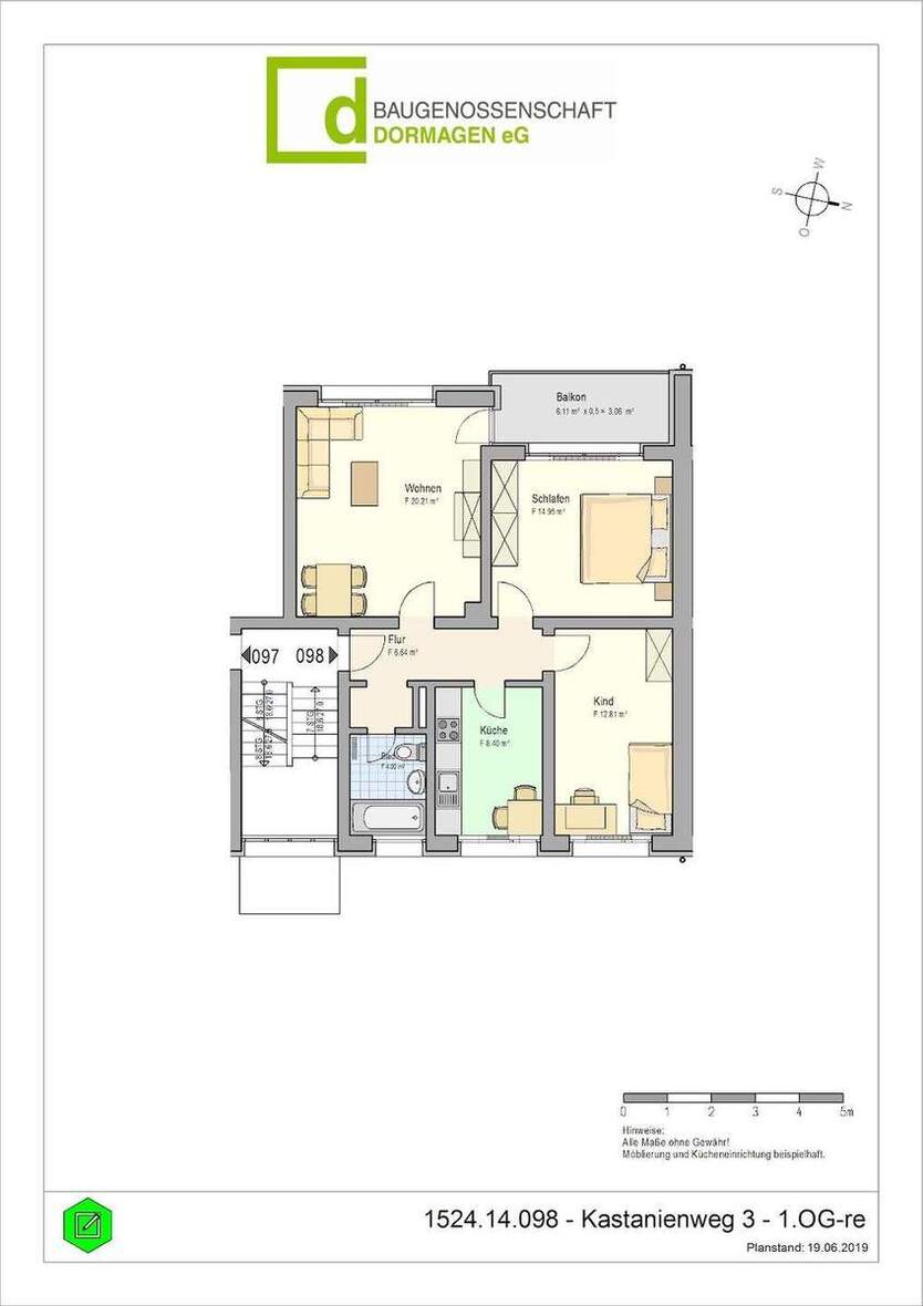 3-Zimmer-Wohnung in Dormagen-Horrem mit Balkon 3 zimmer