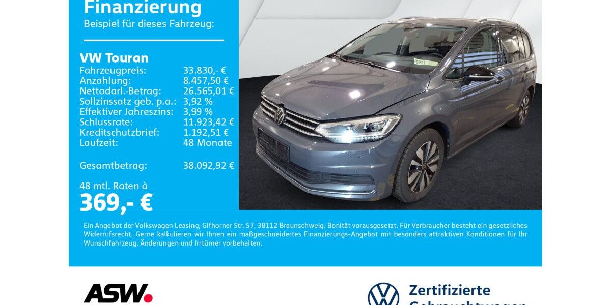 VW Touran 25.800 km 33.830 &euro; Neckarsulm 74172