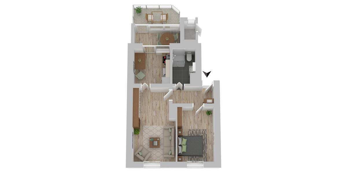 Etagenwohnung Zeitz - 2 Zimmer, 52 m&sup2;, 338&euro; | Angebot:25717385