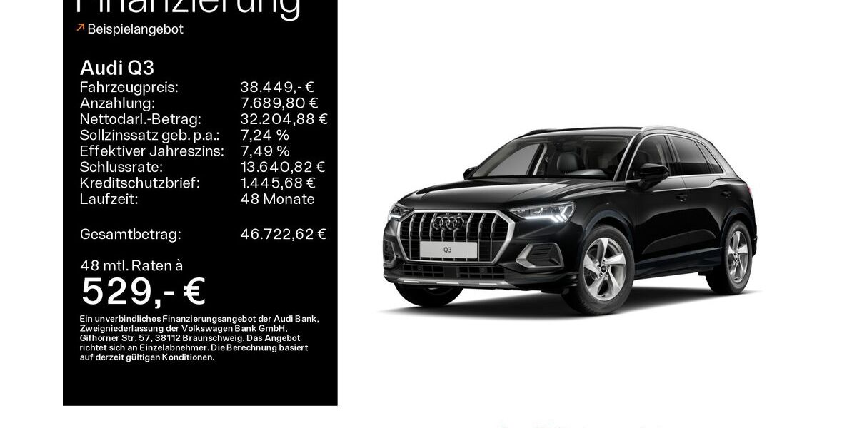 Audi Q3 4.700 km 38.449 &euro; Büdingen-Düdelsheim 63654