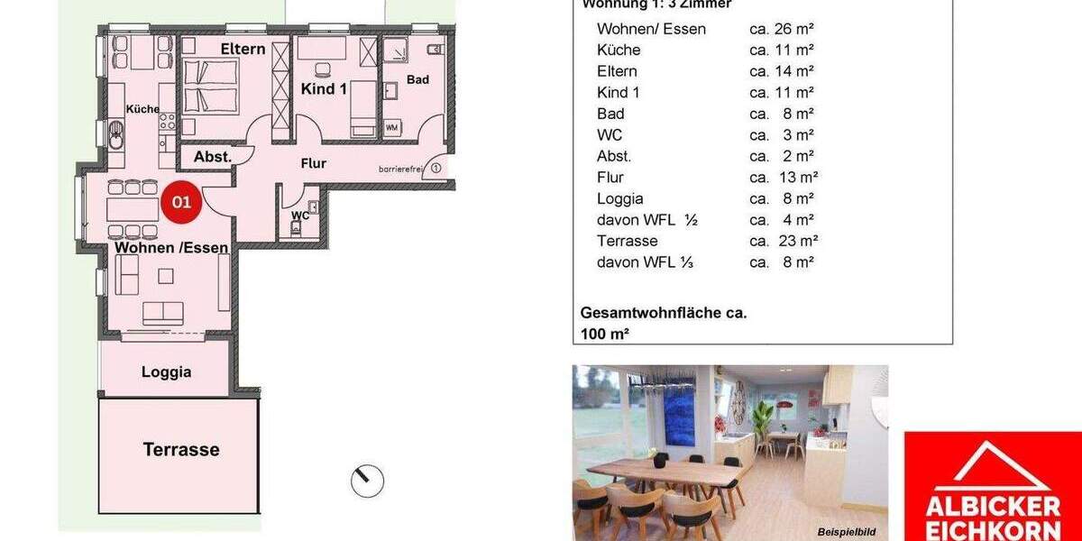 Etagenwohnung Wutöschingen - 3 Zimmer, 100 m&sup2;, 410.000&euro; | Angebot:25696628