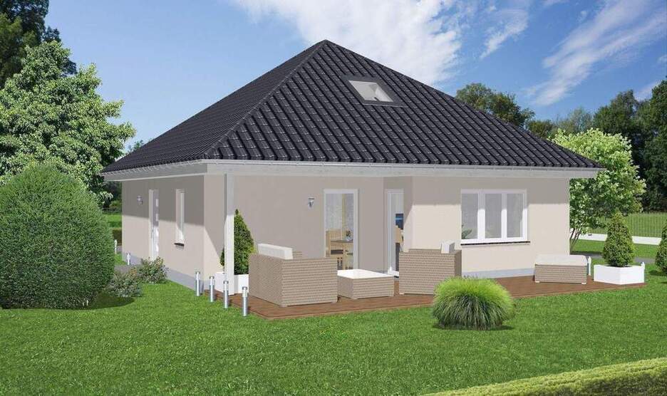 Wie wär es mit einem Bungalow? ( individuelles Architektenhaus ) in Traumlage in Panketal ! im Alleinauftrag