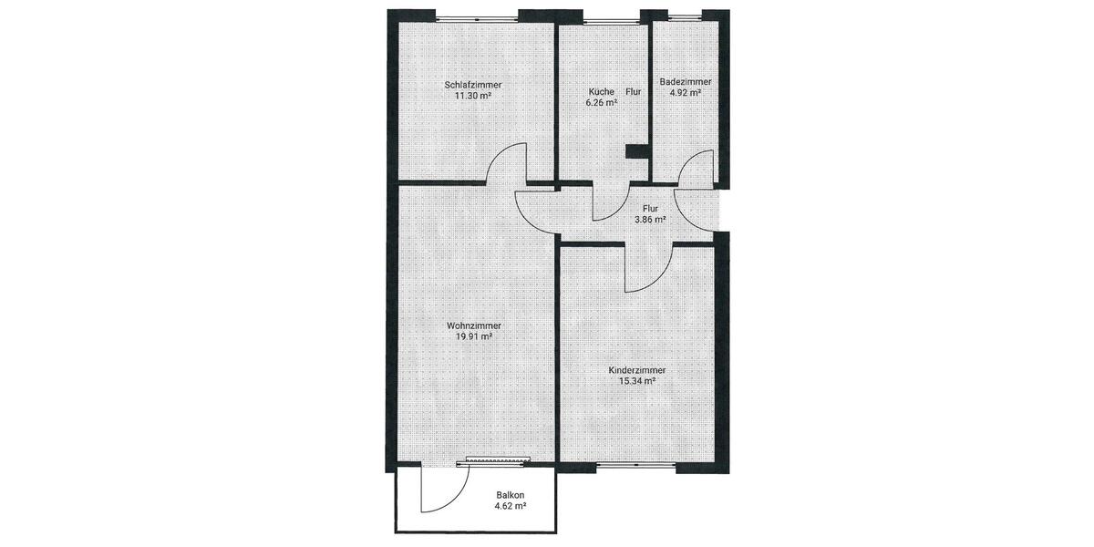 Etagenwohnung Blankenburg (Harz) - 3 Zimmer, 64 m&sup2;, 532&euro; | Angebot:26645793