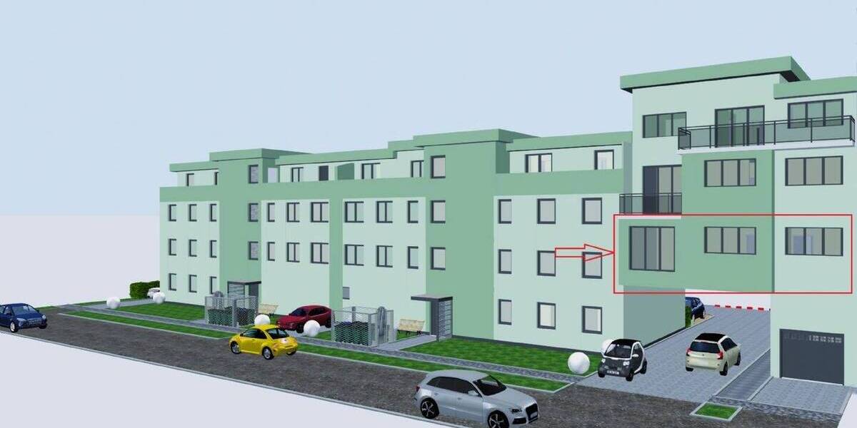 Exklusive Eigentumswohnung inkl. sehr hochwertiger Einbauküche und großem Balkon, optional Stellplatz 3 zimmer