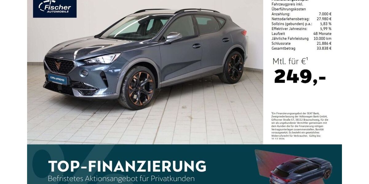 Cupra Formentor 19.285 km 34.980 &euro; Amberg 92224