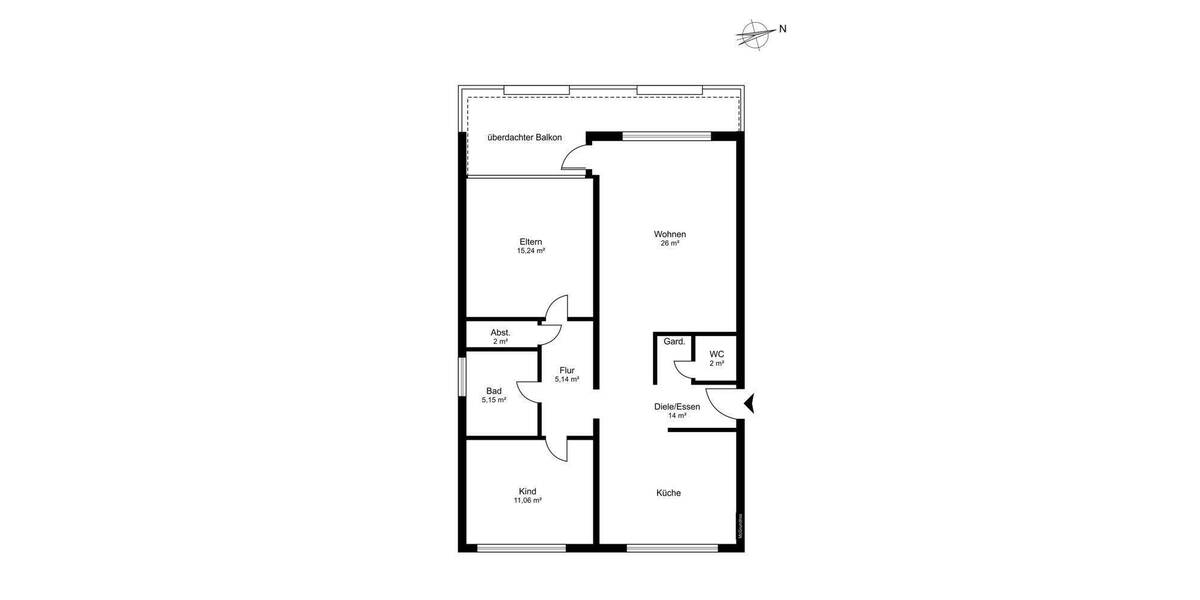 Etagenwohnung Lüneburg / Lüne-Moorfeld Lüne-Moorfeld - 3 Zimmer, 86 m&sup2;, 380.000&euro; | Angebot:25779397