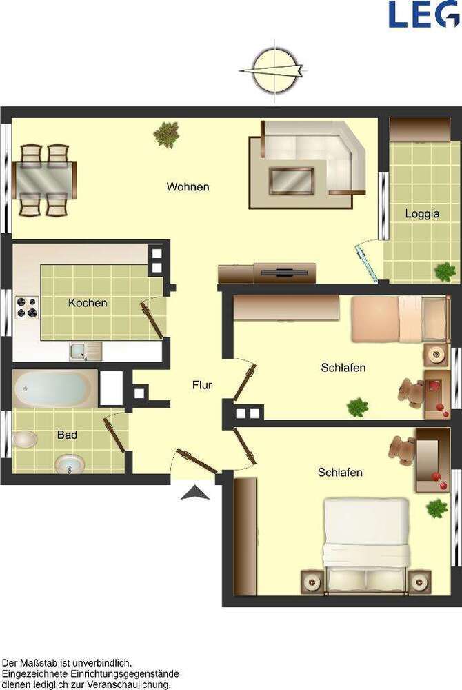 Wohnung zum Mieten in Bocholt 519 € 63 m²