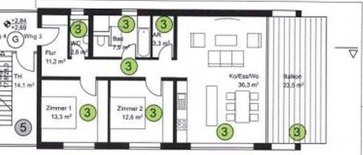 Etagenwohnung Überlingen - 3 Zimmer, 99 m&sup2;, 1.750&euro; | Angebot:26348640