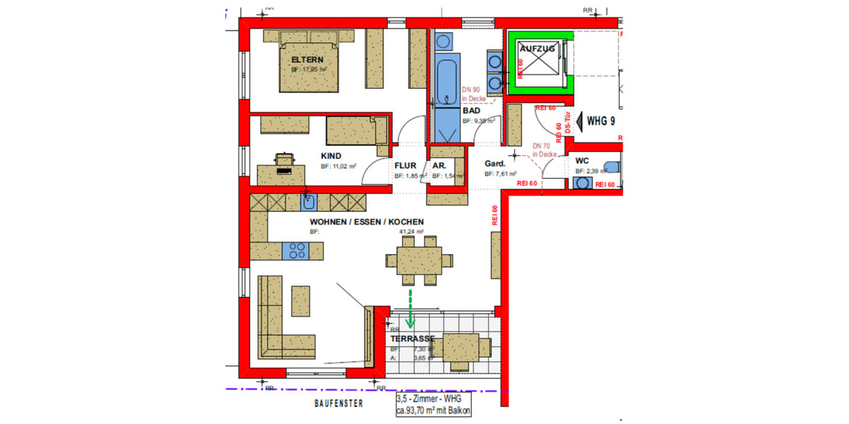 Etagenwohnung Senden - 3.5 Zimmer, 94 m&sup2;, 1.310&euro; | Angebot:25158098