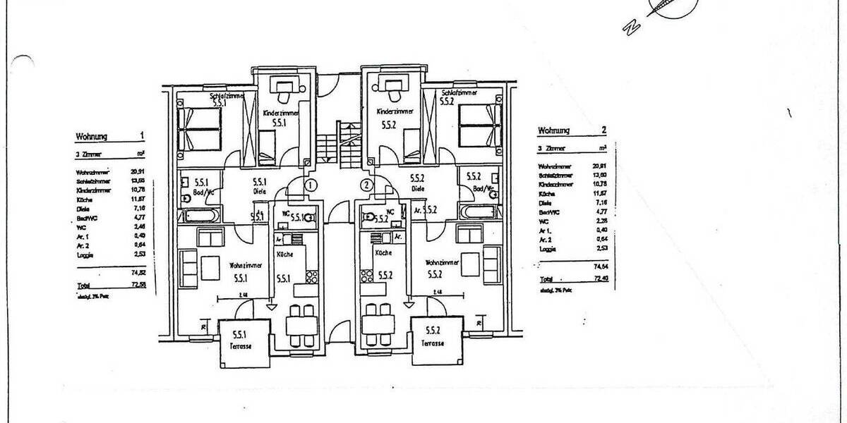 Etagenwohnung Hennigsdorf - 3 Zimmer, 72 m&sup2;, 250.000&euro; | Angebot:25699127