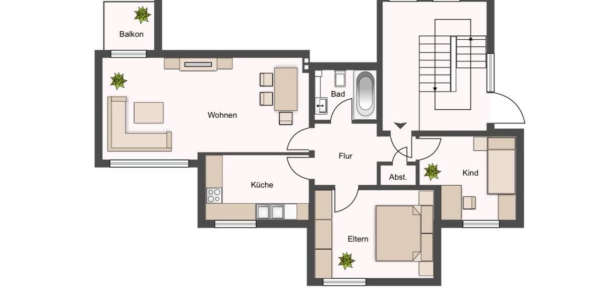 Etagenwohnung Neumünster - 3 Zimmer, 65 m&sup2;, 690&euro; | Angebot:25270672