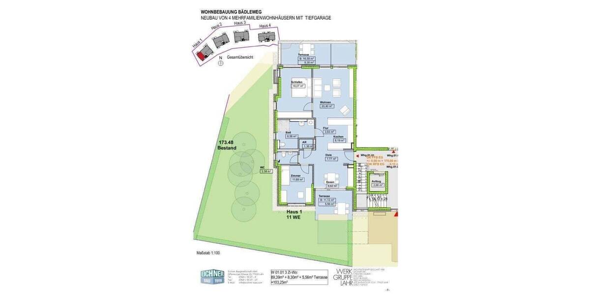 Etagenwohnung Lahr/Schwarzwald Lahr - 3 Zimmer, 103 m&sup2;, 1.235&euro; | Angebot:26834194