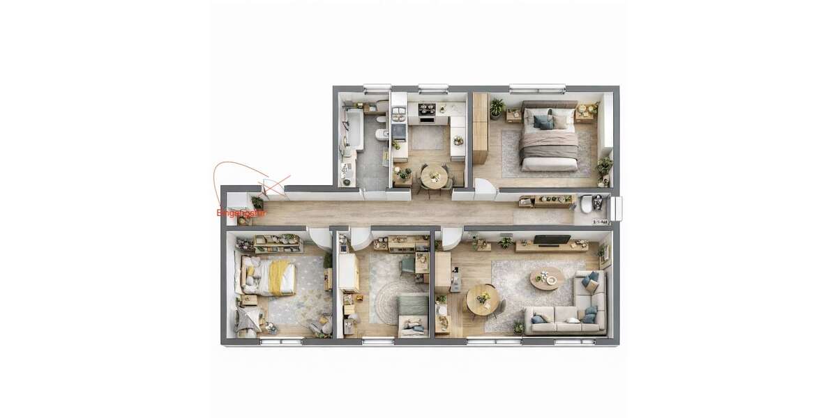 Etagenwohnung Weißwasser - 4 Zimmer, 83 m&sup2;, 64.800&euro; | Angebot:26386896