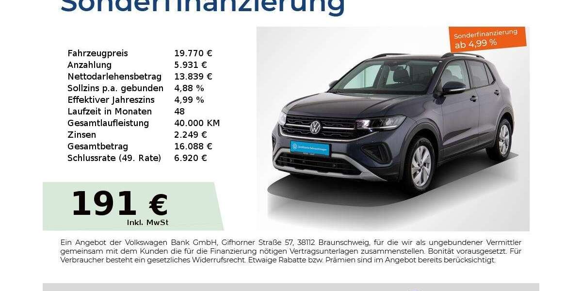VW T-Cross 20.950 km 19.635 &euro; Nürnberg 90441