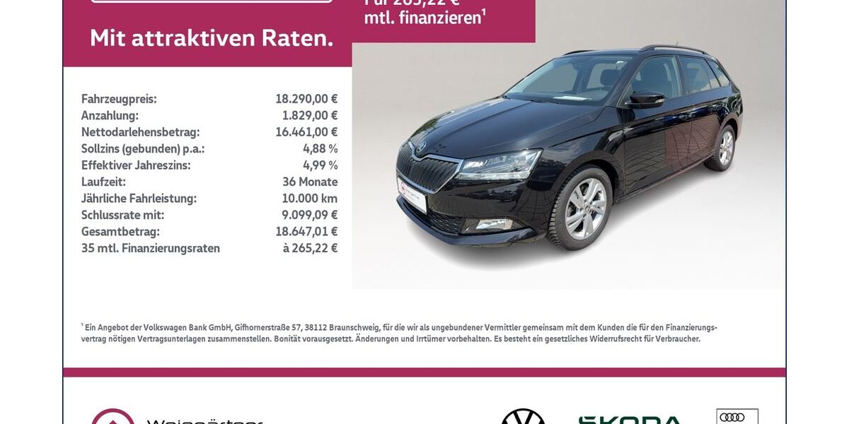 Skoda Fabia 47.750 km 18.290 &euro; Miesbach 83714