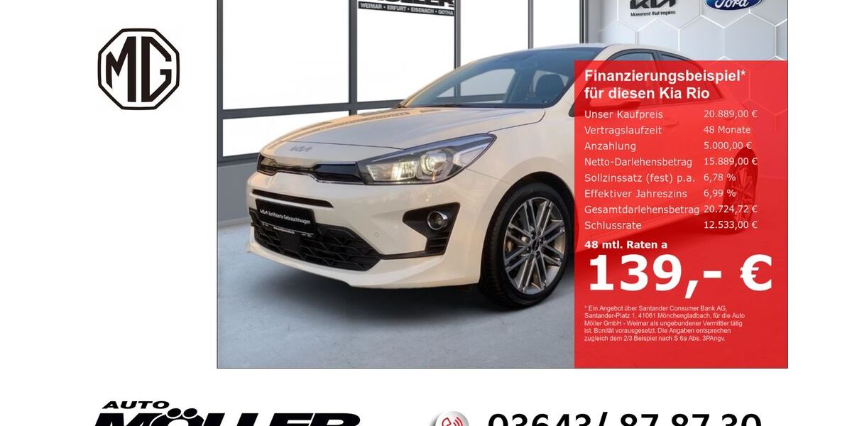 Kia Rio 16.193 km 20.889 &euro; Weimar 99425