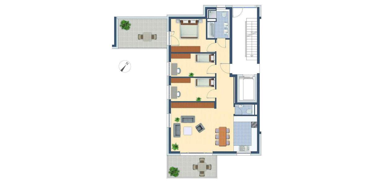 Sonnige 4-Zimmer-Wohnung mit 2 Süd-West-Balkonen in Top-Lage von Echterdingen - provisionsfrei 4 zimmer