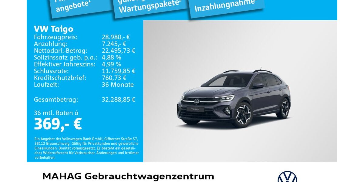 VW Taigo 11.404 km 28.980 &euro; München 80935