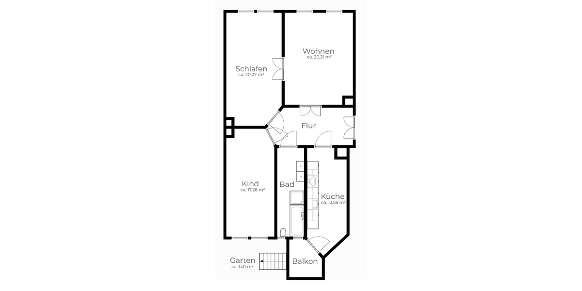 WALDSTRASSENVIERTEL + 3 RAUM + EG + EIGENER GARTEN + VERMIETET - Erdgeschoßwohnung Leipzig Zentrum-Nordwest | Angebot:25253101