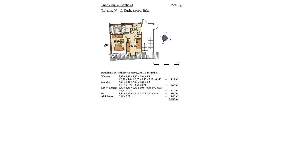 Etagenwohnung Trier Trier-Nord - 2 Zimmer, 25 m&sup2;, 295&euro; | Angebot:26742006