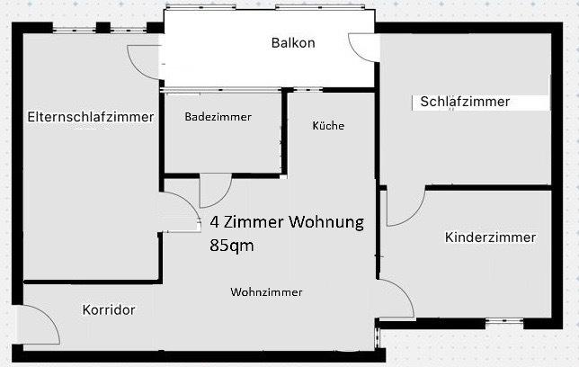 Frisch kernsanierte 4-Zimmer-Wohnung mit Balkon und Garage