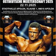 Internationale Ostdeutsche Meisterschaft BB & Fitness 22.11.2025 Stadthalle Apolda