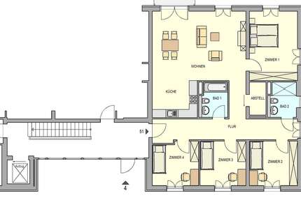 Wohnung zum Mieten in Weinböhla 1.563 € 133 m² 5 zimmer