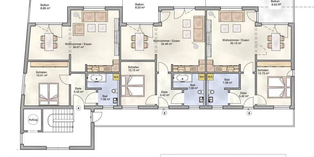 Etagenwohnung Uffenheim - 2 Zimmer, 69 m&sup2;, 289.000&euro; | Angebot:26621808