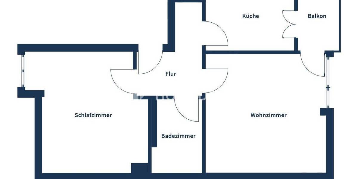 Etagenwohnung Rodgau Nieder-Roden - 2 Zimmer, 48 m&sup2;, 167.000&euro; | Angebot:26080415