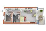 Schöne helle 1-Zimmer Wohnung mit EBK und Balkon in Worms Zentrum