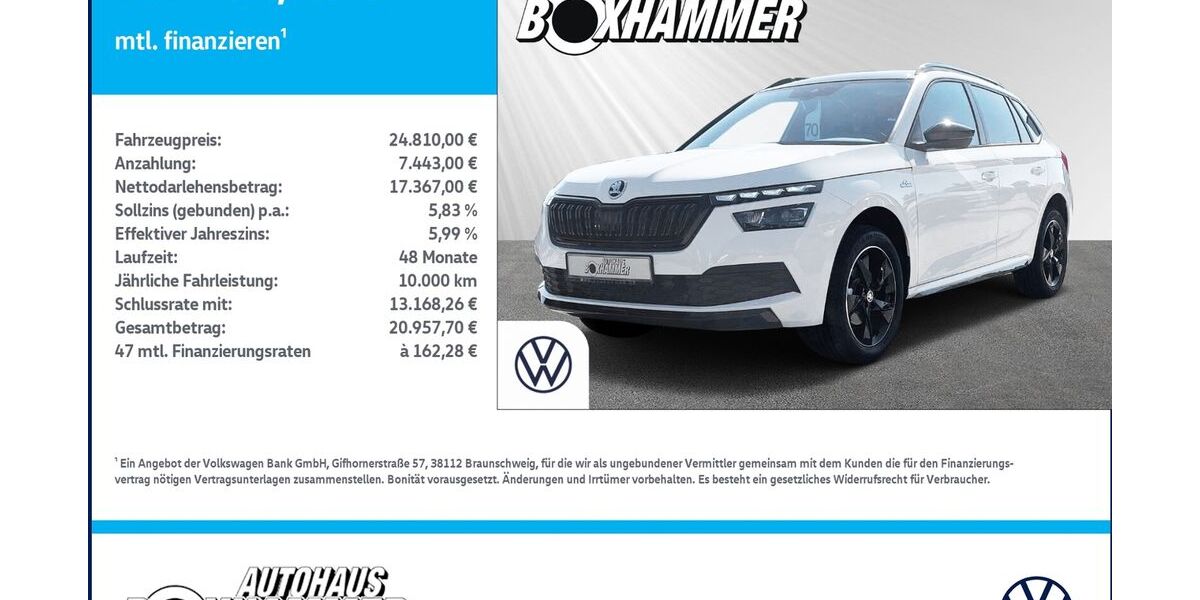 Skoda Kamiq 27.990 km 23.190 &euro; Bad Aibling 83043