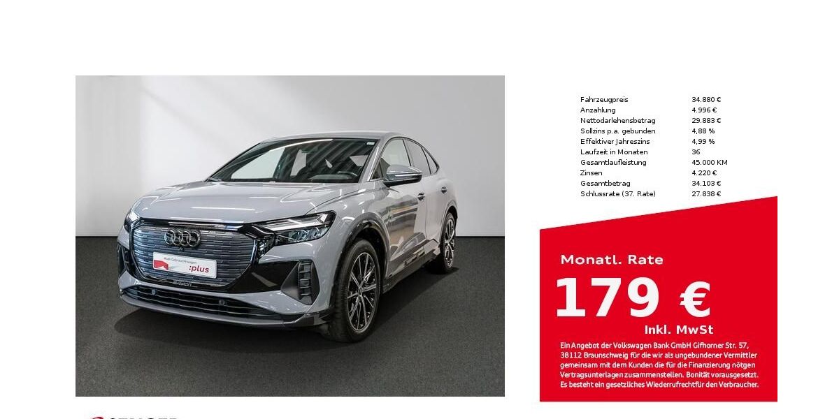 Audi Q4 e-tron 38.250 km 32.650 &euro; Lübeck 23556