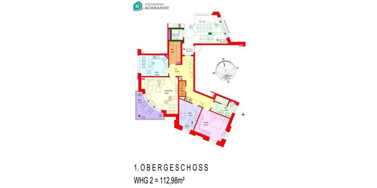 Etagenwohnung Cloppenburg - 3 Zimmer, 1.025&euro; | Angebot:26796417