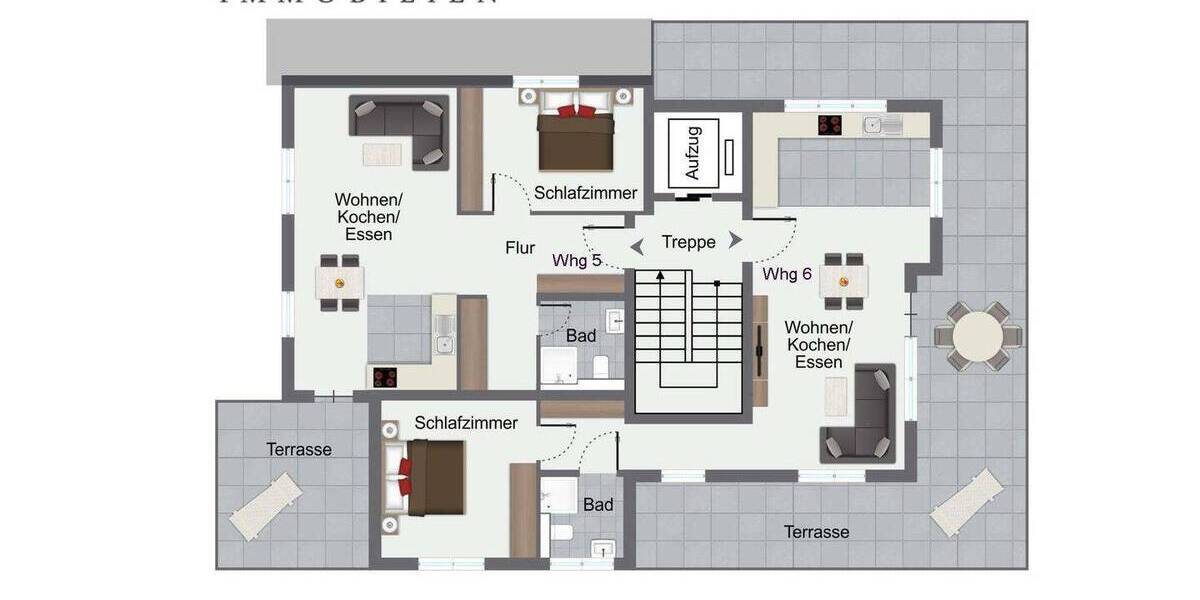 Etagenwohnung Wiesloch Baiertal - 2 Zimmer, 57 m&sup2;, 325.000&euro; | Angebot:26065334