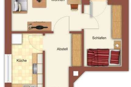 Wohnung Mönchengladbach Westend - 2 Zimmer, 55 m&sup2;, 309&euro; | Angebot:27147610