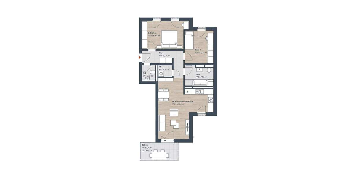 Etagenwohnung Röthenbach an der Pegnitz Röthenbach - 3 Zimmer, 83 m&sup2;, 492.964&euro; | Angebot:26188842