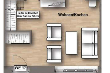 Wohnung Leipzig Volkmarsdorf - 1 Zimmer, 32 m&sup2;, 349&euro; | Angebot:27145797