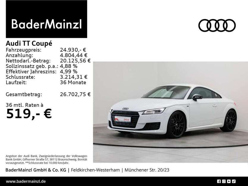 Audi TT 75.526 km 23.730 € Feldkirchen - Westerham 83620