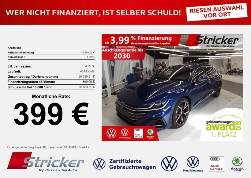 VW Arteon 15.072 km 42.949 € Horn-Bad Meinberg 32805