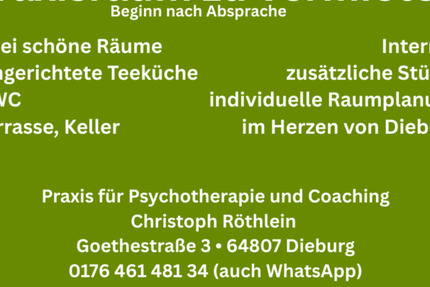 Praxisraum stundenweise zu vermieten – Therapie, Coaching, Berat. zimmer