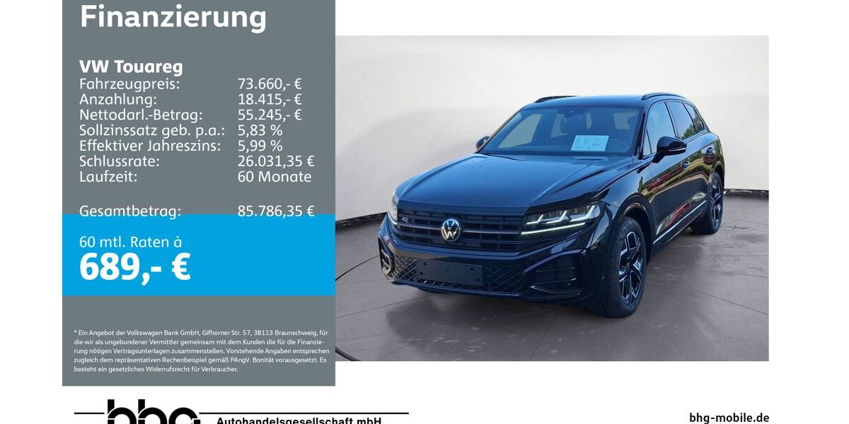 VW Touareg 22.147 km 73.660 &euro; Mössingen 72116