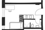 Erdgeschoßwohnung Hamburg Wandsbek - 1 Zimmer, 18 m&sup2;, 895&euro; | Angebot:25546485