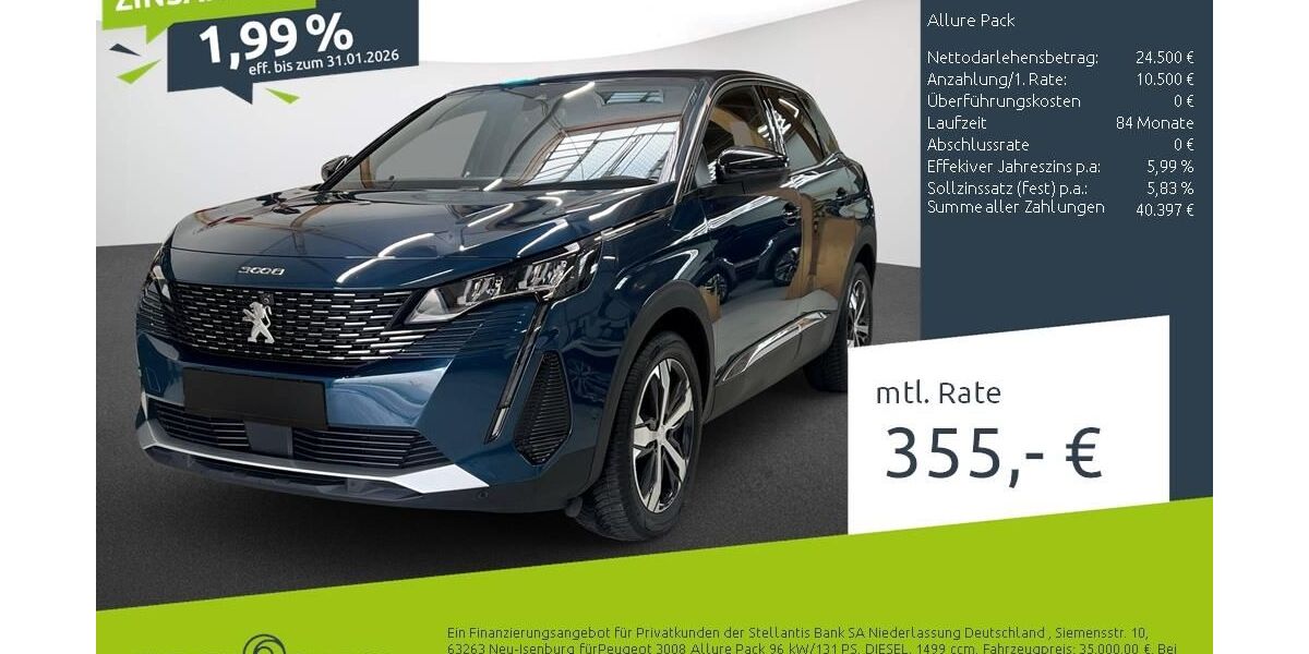 Peugeot 3008 28.374 km 33.970 &euro; Dülmen 48249