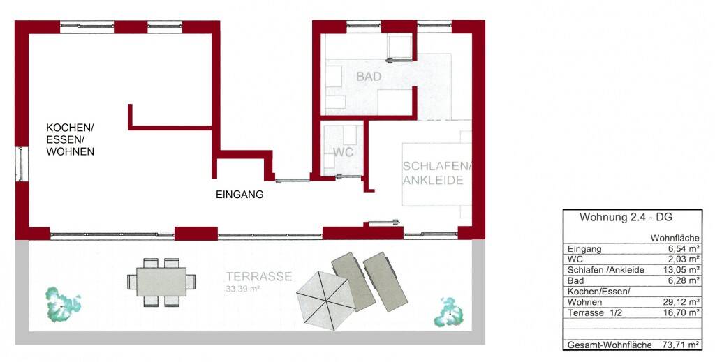 Etagenwohnung Hallbergmoos - 2 Zimmer, 73 m&sup2;, 449.900&euro; | Angebot:25983193
