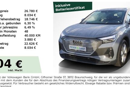 Audi Q4 e-tron 76.800 km 25.480 &euro; Höchstadt an der Aisch 91315