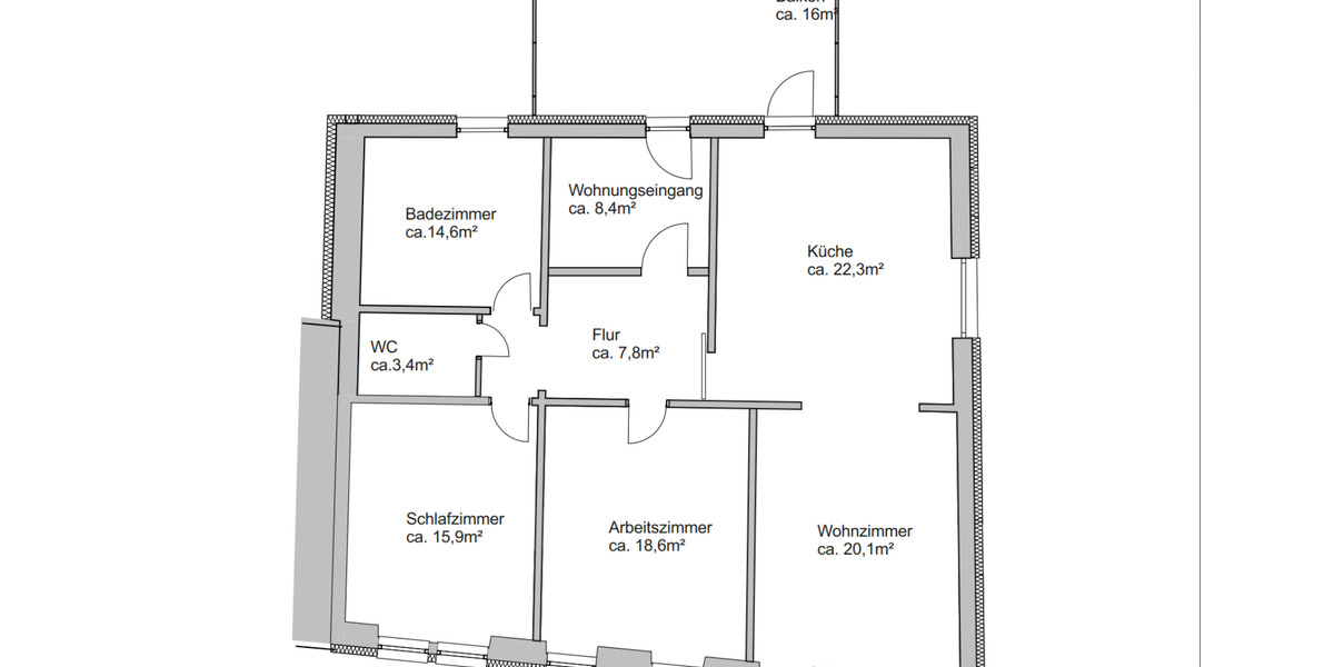 Etagenwohnung Hammelburg - 3 Zimmer, 111 m&sup2;, 1.350&euro; | Angebot:25641088